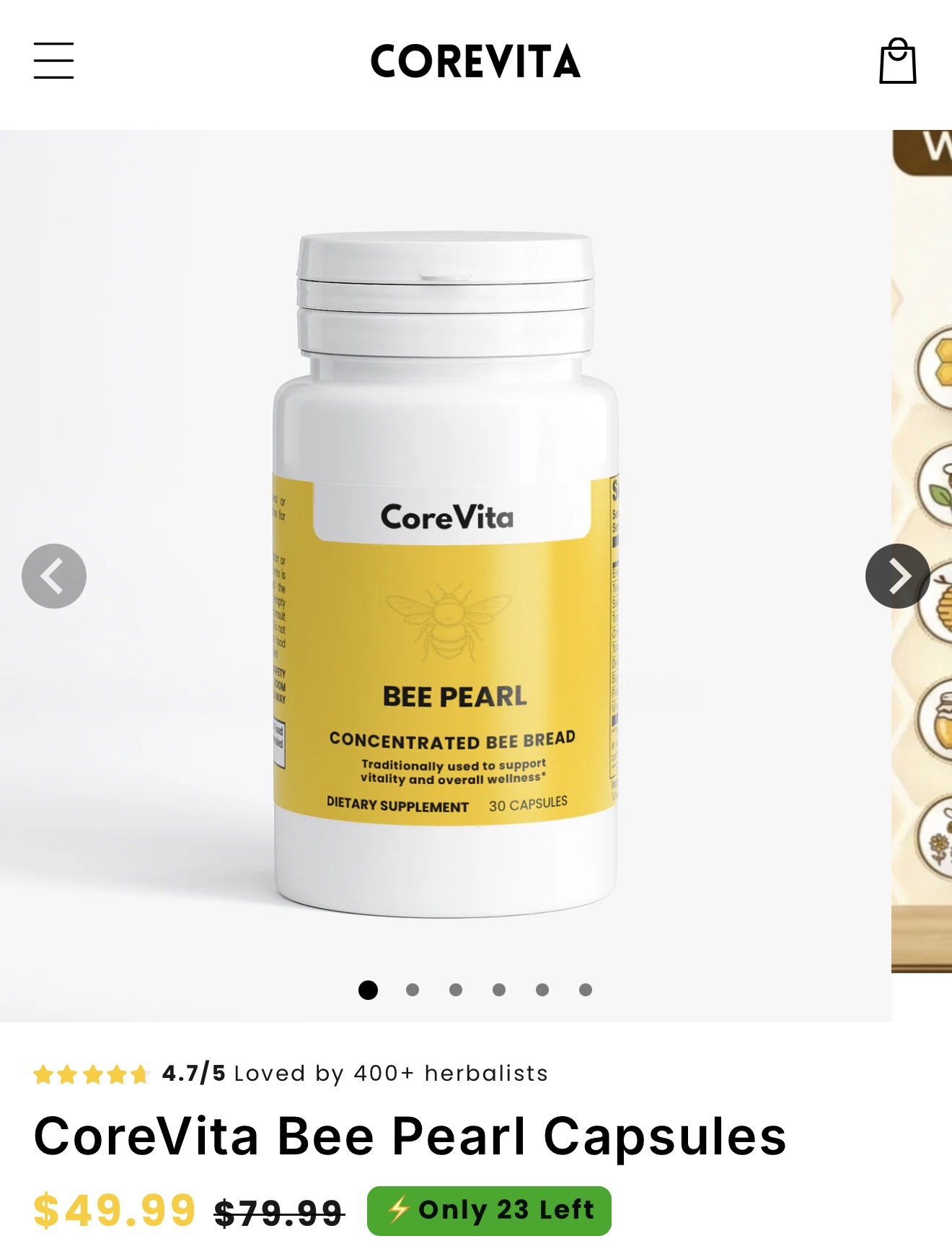 CoreVita Bee Pearl Capsules