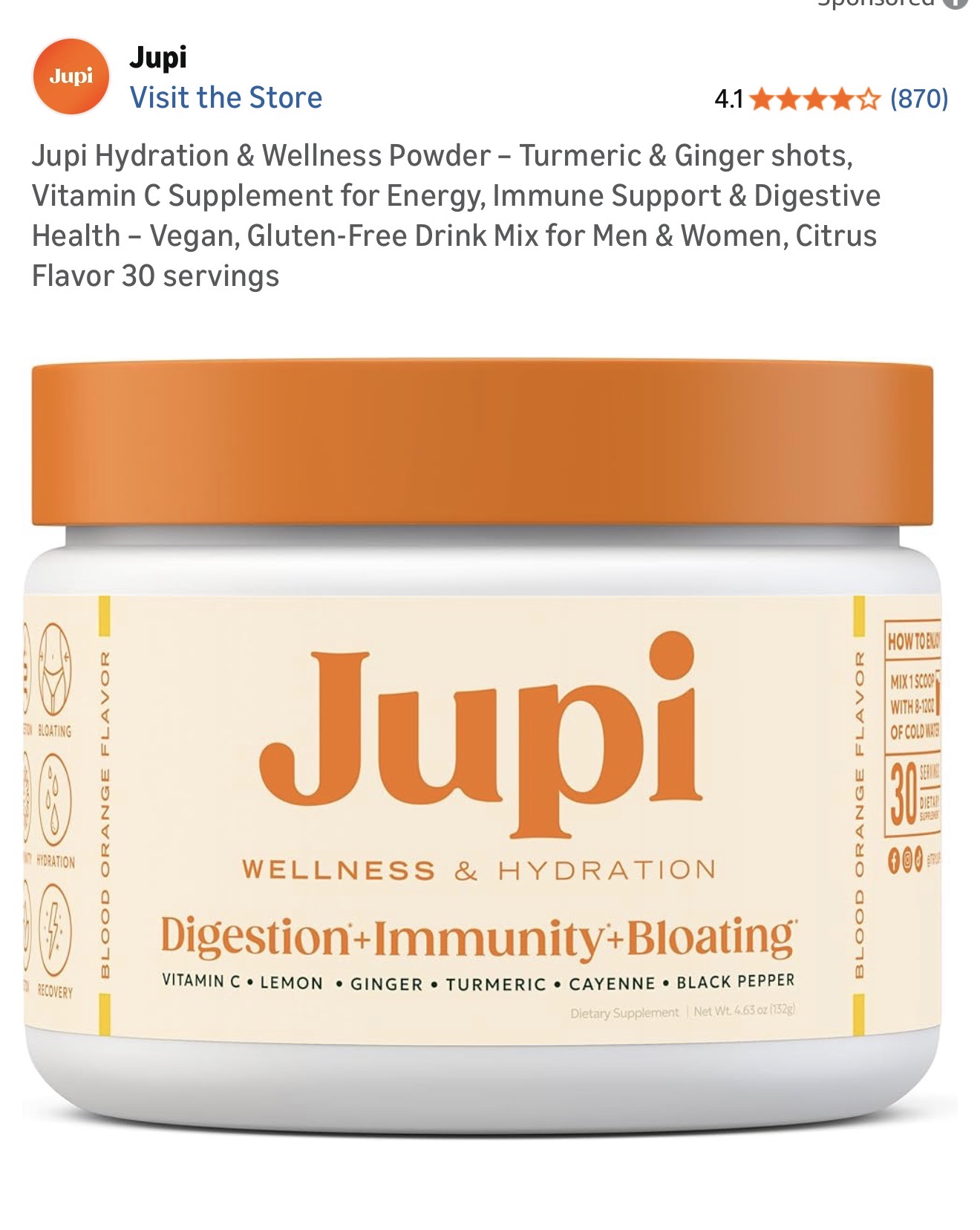 Jupi Hydration Wellness Powder